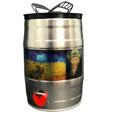  Partyfust Biervat 5 Liter Tapvat met Kraantje en Opdruk Vincent Van Gogh!